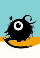 Character cartoon character in the style of Joan Miro Abstract Painting with Geometric Shapes. vector
