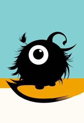 Character cartoon character in the style of Joan Miro Abstract Painting with Geometric Shapes.