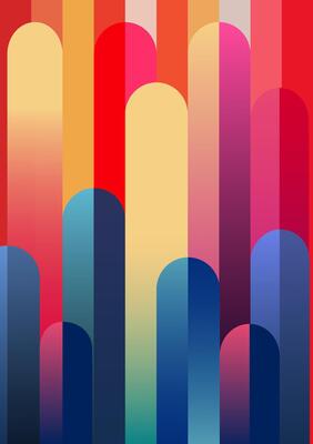 Abstract gradient with geometric shapes. Minimalistic graphics.