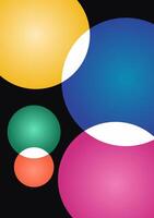 Poster Painting with Geometric Shapes. Abstract vector