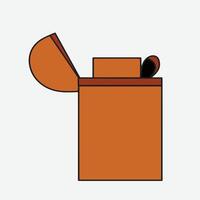 lighter icon brown color vector