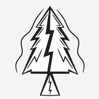 forest icon festive sign pine tree vector