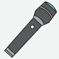 flashlight icon electricity symbol isolated vector