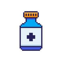 Pixel art Medicine Bottle game asset design vector