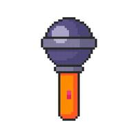 Pixel art sing Microphone game asset design vector