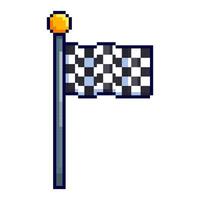 Pixel art Race Flag game asset design vector