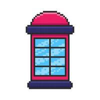 Pixel art Telephone Box game asset design vector