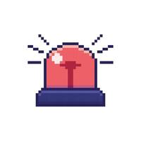 Pixel art Emergency Siren game asset design vector