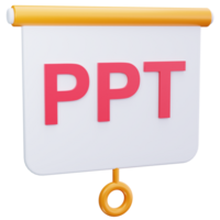 3D Icon PPT Title Slide Template png