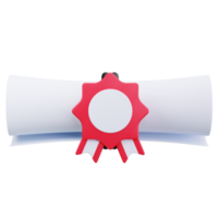 3D Icon Tied Diploma Scroll Paper png