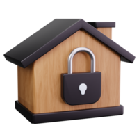 3D Icon Home Data Security Lock png