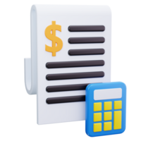 3D Icon Billing Calculator Form png