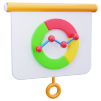 3D Icon Donut Chart Data Slide png