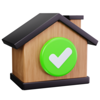 3D Icon Approval Check Remote Task png