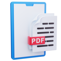 3D Icon PDF File In Folder png