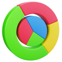 3D Icon Donut Graph Report png