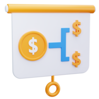 3D Icon Currency Flow Slide Presentation png