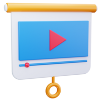 3D Icon Player Slide Presentation png