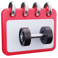 3D Icon Fitness Workout Plan Reminder png