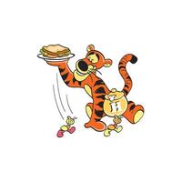 tiger and ant are playing vector