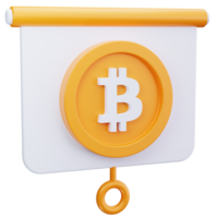 3D Icon Bitcoin Coin Presentation Slide png