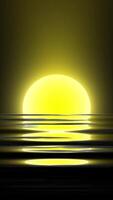 Mesmerizing Golden Sunset Over a Tranquil Water Surface Illuminated by Radiant Light video