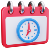 3D Icon Time Deadline Schedule Tracker png