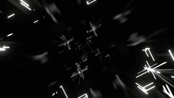 White Square Neon Sci Fi Strobe Flashing Tunnel Background VJ Loop in 4K video