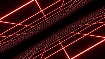 Red Infinite Neon Grid Zone Background VJ Loop in 4K video