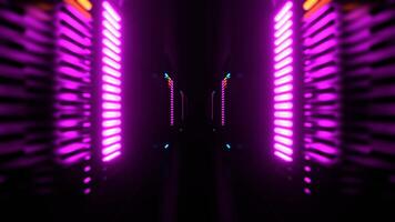 Pink Blue and Orange Endless Tunnel with Neon Equalizer Background VJ Loop in 4K video