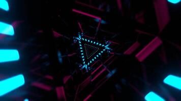 Cyan and Pink Infinite Abstract Synthetic Wormhole Background VJ Loop in 4K video