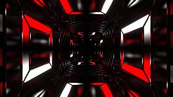 Red and White Fantastic Movement Into The Neon Abyss Background VJ Loop in 4K video