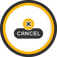 Cancel Action Button Glyph Two Color Circle vector