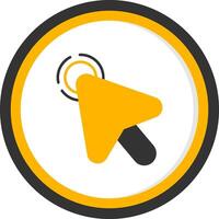 Quick Double Click Glyph Two Color Circle vector