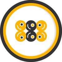 Staphylococcus aureus Culture Glyph Two Color Circle vector