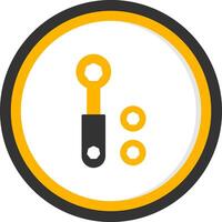 Quick Release Ratchet Tool Glyph Two Color Circle vector