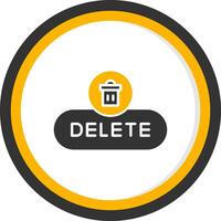 Delete Entry Button Glyph Two Color Circle vector