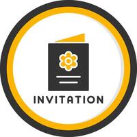 Formal Event Invitation Glyph Two Color Circle vector