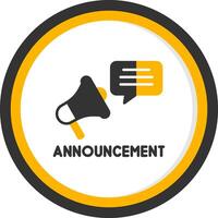 Special Announcement Alert Glyph Two Color Circle vector
