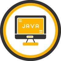 Java Development Kit Symbol Glyph Two Color Circle vector
