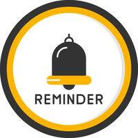 Friendly Reminder Message Glyph Two Color Circle vector
