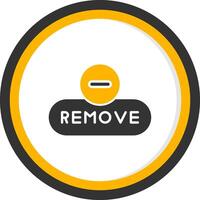 Remove Selected Button Glyph Two Color Circle vector