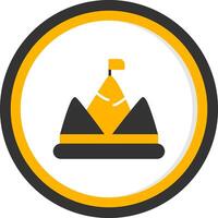 Project Based Payment Milestone Glyph Two Color Circle vector