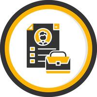 Digital Career Portfolio Preview Glyph Two Color Circle vector