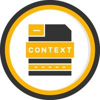 Sensitive File Context Integrity Glyph Two Color Circle vector