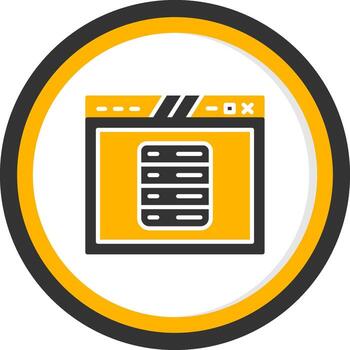 Navigation Dropdown Menu Design Glyph Two Color Circle vector