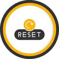 Reset Form Button Glyph Two Color Circle vector