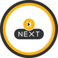 Next Step Button Glyph Two Color Circle vector