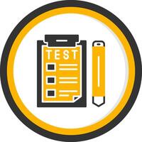 Pre Employment Test Icon Glyph Two Color Circle vector