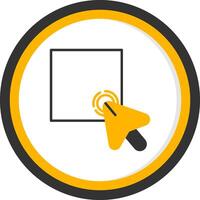 Long Screen Hold Glyph Two Color Circle vector